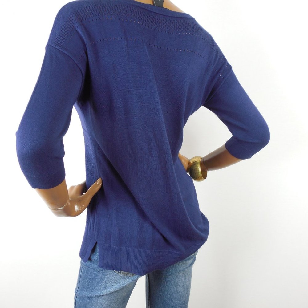 WHITE HOUSE BLACK MARKET S Blue Sweater - Picture 7 of 9